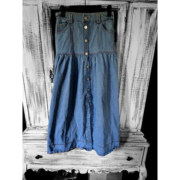 Anthropologie Denim Midi Skirt - New XS - Picture 5 of 5